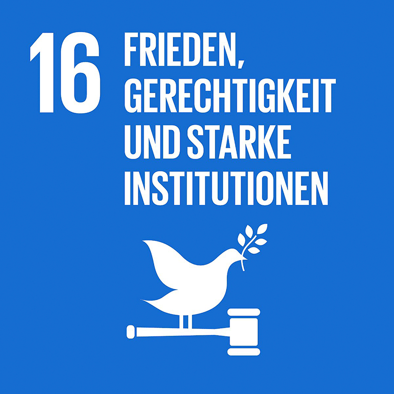 Ziel 16 für eine nachhaltige Entwicklung Frieden, Gerechtigkeit und starke Institutionen