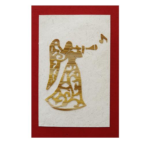 Weihnachtskarte «Engel rot» - Lepra-Mission Schweiz