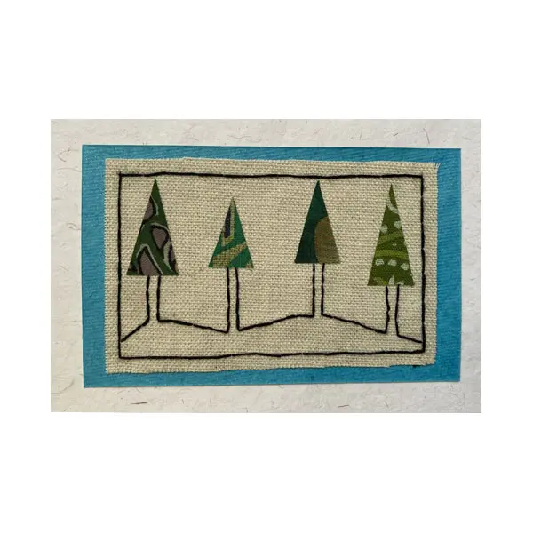 In Handarbeit hergestellte Fairtrade-Karte «Wald»