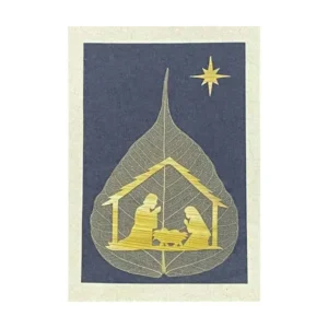 In Handarbeit hergestellte Fairtrade-Karte «Christi Geburt»