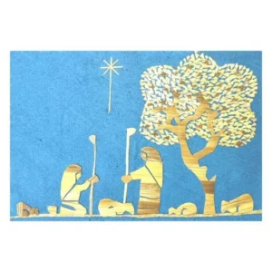 In Handarbeit hergestellte Fairtrade-Karte «Hirten»