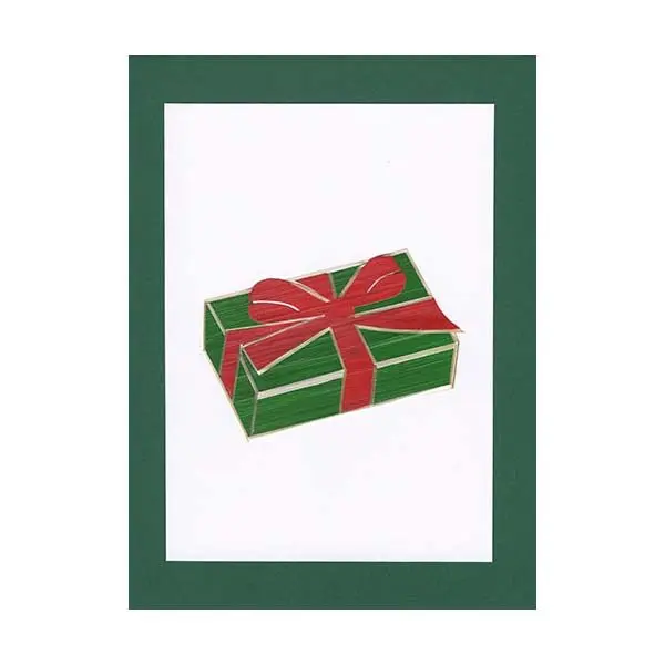 In Handarbeit hergestellte Fairtrade-Karte «Geschenk»